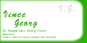 vince georg business card